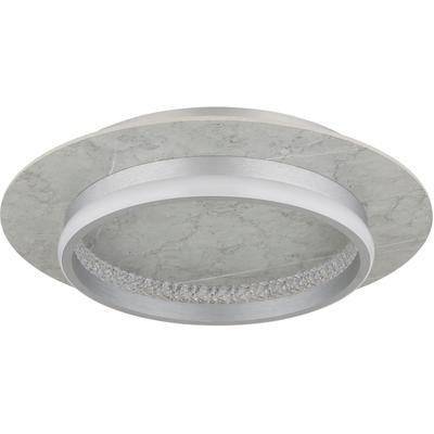 NOWA LED Deckenleuchte "MARY", silber (silberfarben), 1, Ø 40cm H: 8,2cm, 1 Stk., Leuchten, Deckenlampe, rund, Kristalle, Schlafzimmer, LED Deckenleuchte