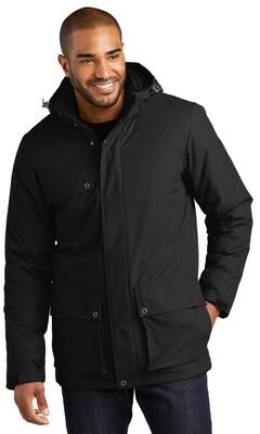 Port Authority J599 Excursion Parka Jacket in Deep Black size Small   Polyester