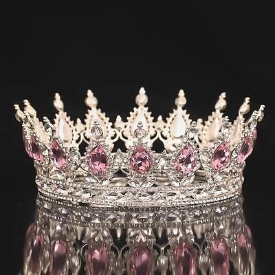 Hochzeitskrone Brautkleid Kopfschmuck Geburtstag Erwachsene Zeremonie vielseitiges Strass-Haarband luxuriöse runde Krone Valentinstag Geschenk
