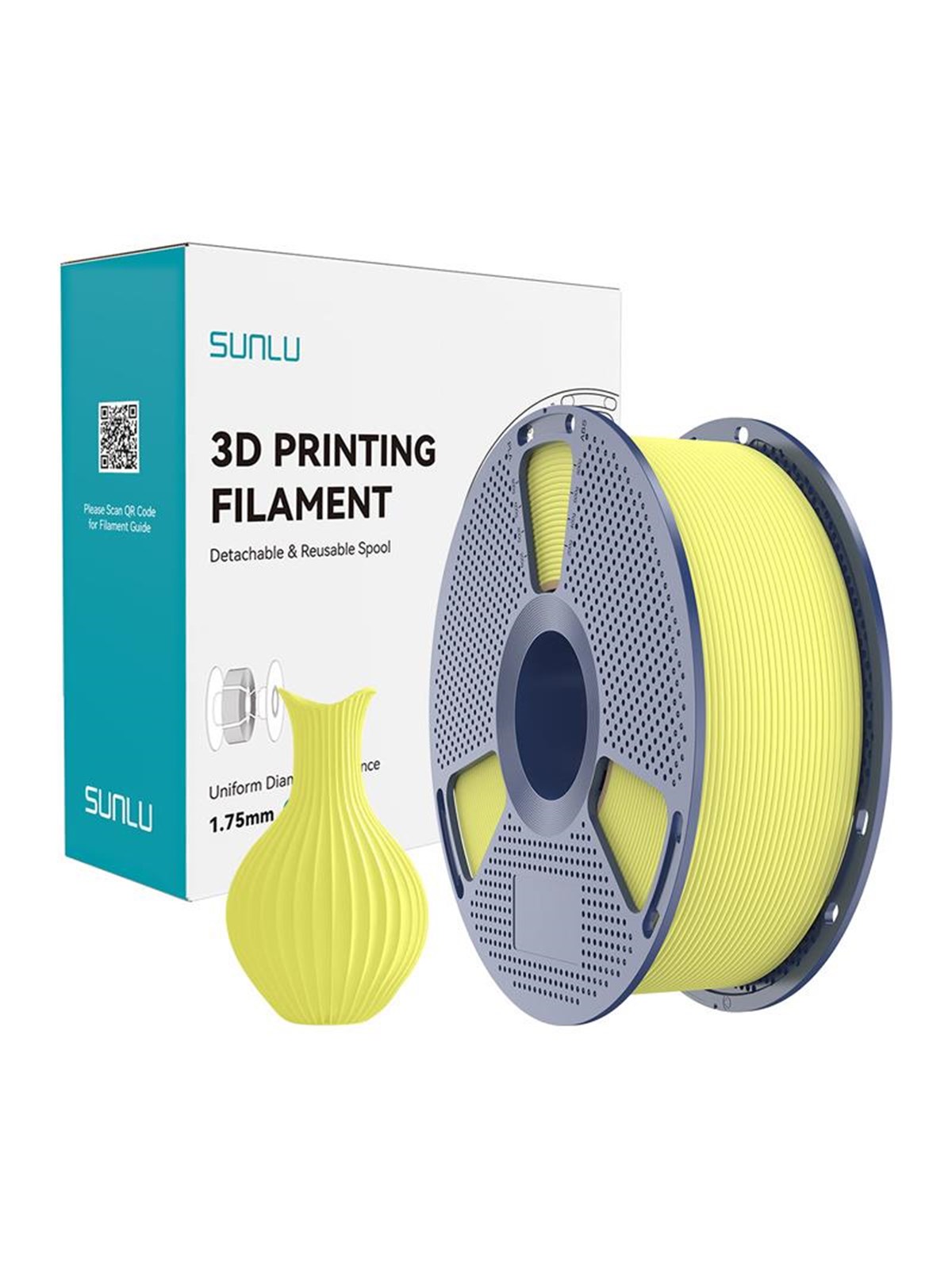 Sunlu PLA Classic Filament - Lemon, 1.24g