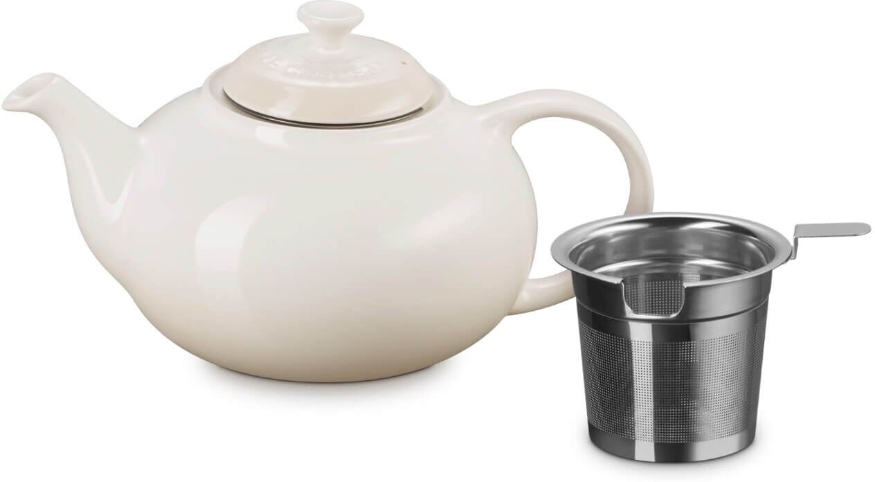 Le Creuset Stoneware Classic Teapot with Infuser - Meringue