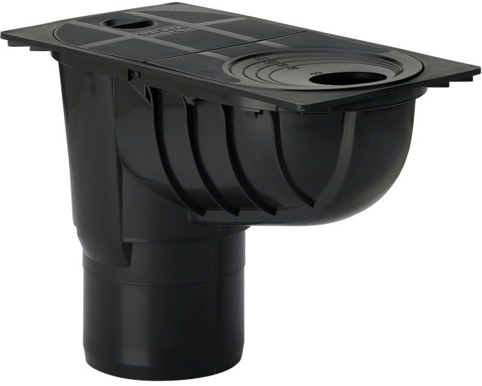 Viega Advantix Regenwasserablauf 586744 DN 100, Kunststoff schwarz, Ablauf senkrecht