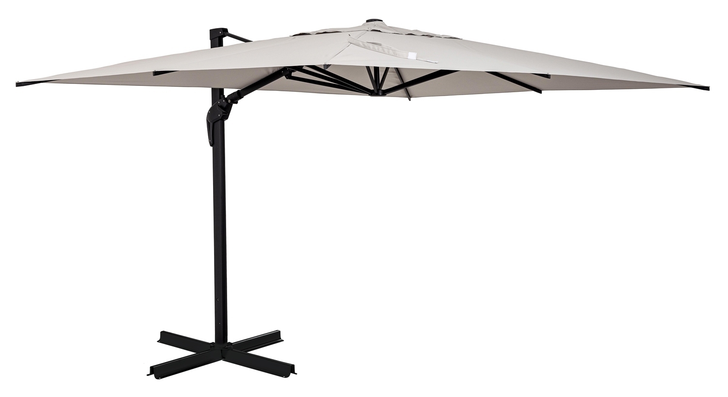 Sonnenschirm Aries 400 x 300 x 273 cm Aluminium Polyester Natur Beige
