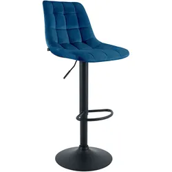 CLP Barhocker Mapun Samt   Farbe: blau, Material: Samt
