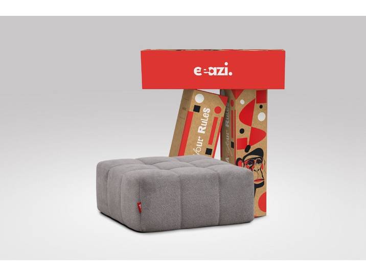 Modul-Hocker Grau – 86 x 86 cm