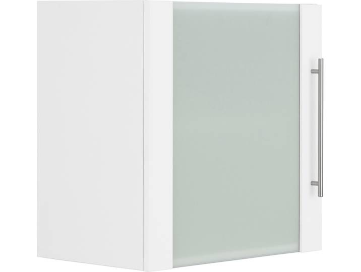Glashängeschrank WIHO KÜCHEN Unna , weiß (front und korpus: weiß), B:60cm H:56,5cm T:35cm, Schränke, Glashängeschrank, Front mit Glaseinsatz