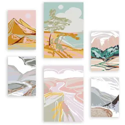 POSTER Set Mit 6 Seashores Frames 2 In Kulissen Abstracts Ästhetische Deko Drucke Für Ihr Wohnzimmer, Schlafzimmer, Zuhause A3 & A4 Rahmenlos
