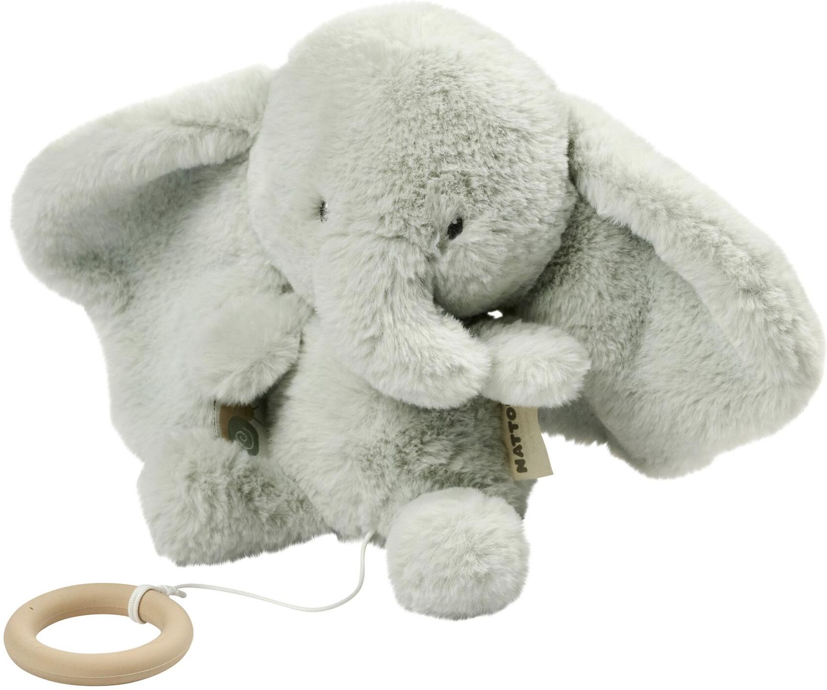 Nattou Peluche musical elefante colección LouLou. Verde Agua