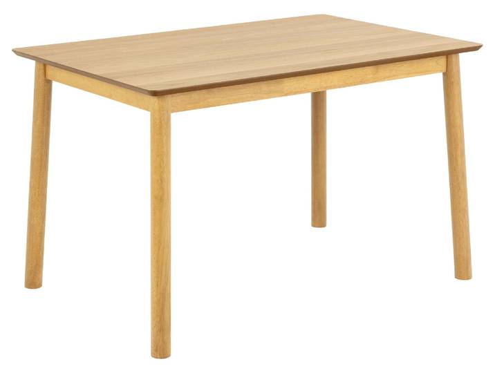 Esstisch ACTONA GROUP Küchentisch Barlow, lackierte eichenfurnierte Tischplatte , beige (natur), B:120cm H:74,8cm T:80cm, Tische, Esstisch, Gestell aus Massivholz, gebeizt & lackiert, 120x80x74,8 cm