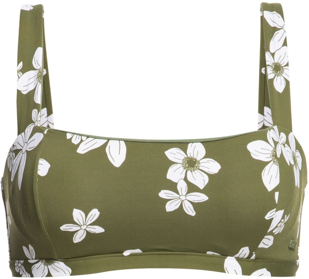 Triangel-Bikini-Top ROXY "Retro", Damen, Gr. XS, Cup B, grün (loden grün surfrider spirit s), Obermaterial: 87% Nylon, 13% Elasthan;, Bikini-Oberteile Triangel-Bikini-Top loden grün surfrider spirit s XS, Cup B
