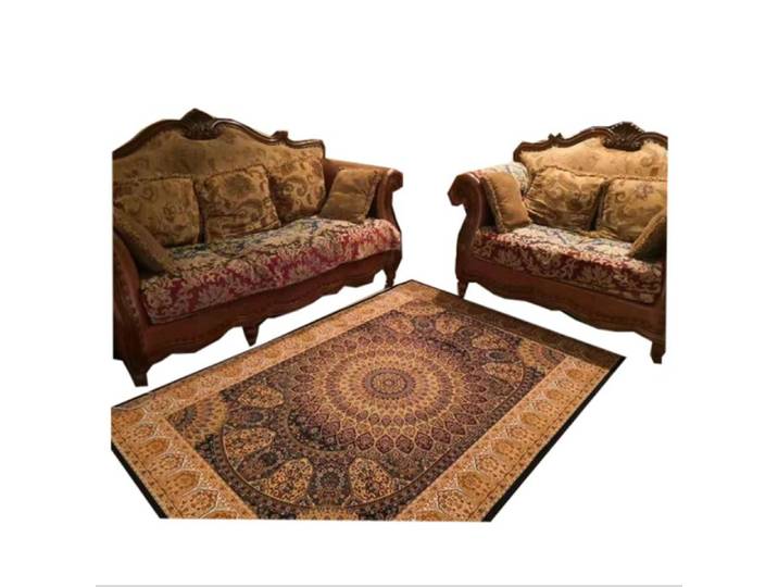 Tapis persan à motif de table basse - Vantory - salon tapis vintage rectangulaire 140x200cm style