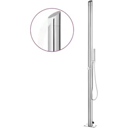 vidaXL Gartendusche 220 cm Edelstahl