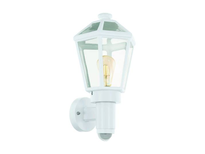 Eglo Aussenwandleuchte, Klar, Weiß, Kunststoff, Glas, länglich, 43 cm, Bewegungsmelder, Lampen & Leuchten, Außenbeleuchtung, Außenleuchten