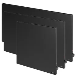 VASNER Konvi Schwarz Hybrid Infrarotheizung Elektroheizung mit Thermostat 600 Watt, Hybridheizung Infrarot + Konvektion