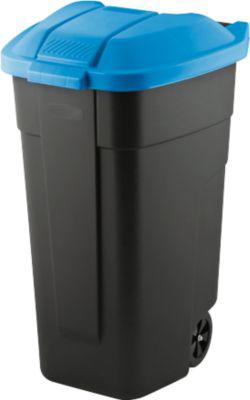 Container mit Deckel, anthrazit, Deckel blau