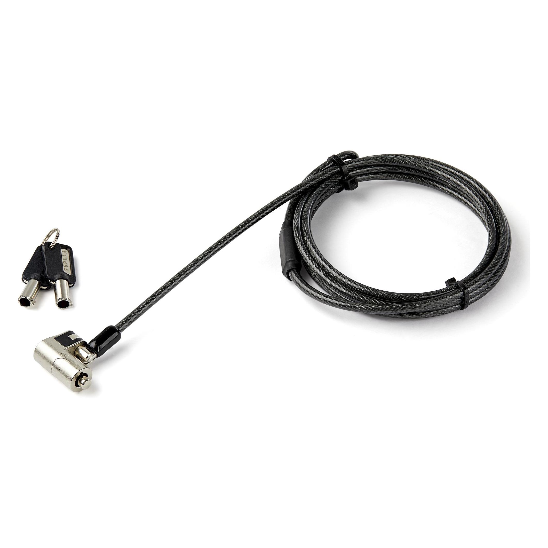 StarTech Laptopschloss mit Schlüssel und Kabel - Für K-Slot, Nano, Wedge Slot (LTULOCKKEY)