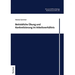 Sommer:Betriebliche Übung und Konkretis, Fachbücher von Verena Sommer