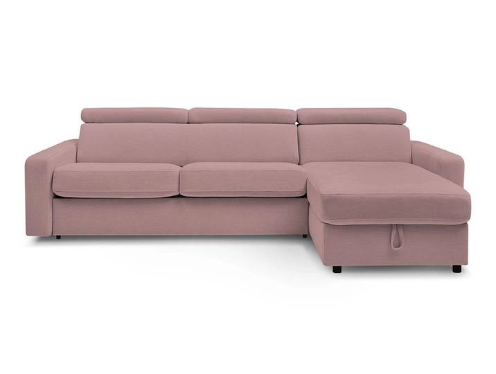 Ecksofa BOBOCHIC MONACO Stoff rosa