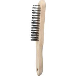 KS Tools 201.2306 Edelstahl Handdrahtbürste 4-reihig, 290mm