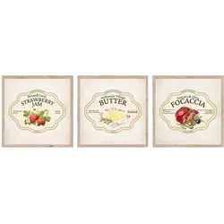 Bilderset Farmhouse Flavors Multicolor/Beige ca. 30x30cm