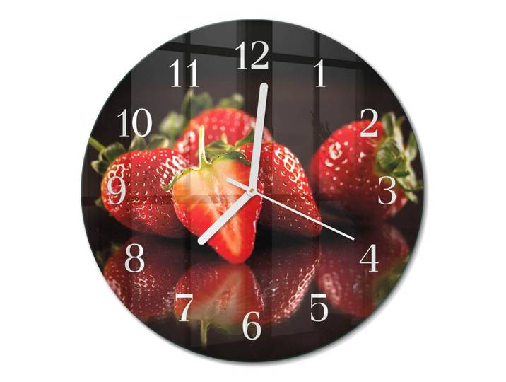 WANDUHR fi30 cm - Erdbeeren