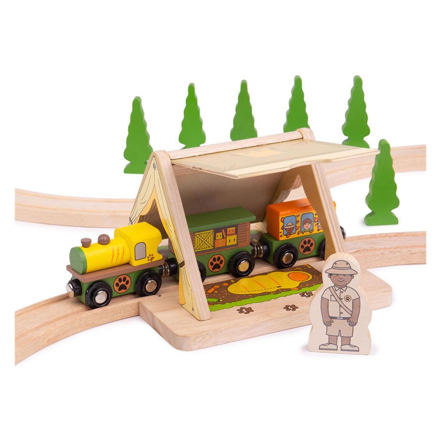 Bigjigs Safarizelt mit Holzschienen (B08ZNQNBHC)