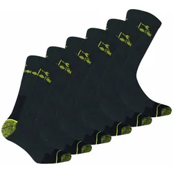 Diadora Unisex Arbeitssocken, 6er Pack - Sportsocken, Baumwolle, Logo, einfarbig Anthrazit / 39-42