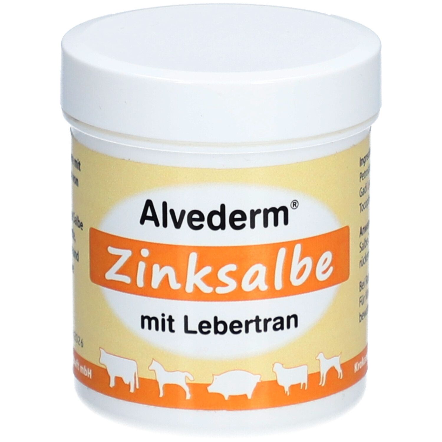 Alvetra Alvederm Zinksalbe m.Lebertran f.Tiere 1x100 g Salbe