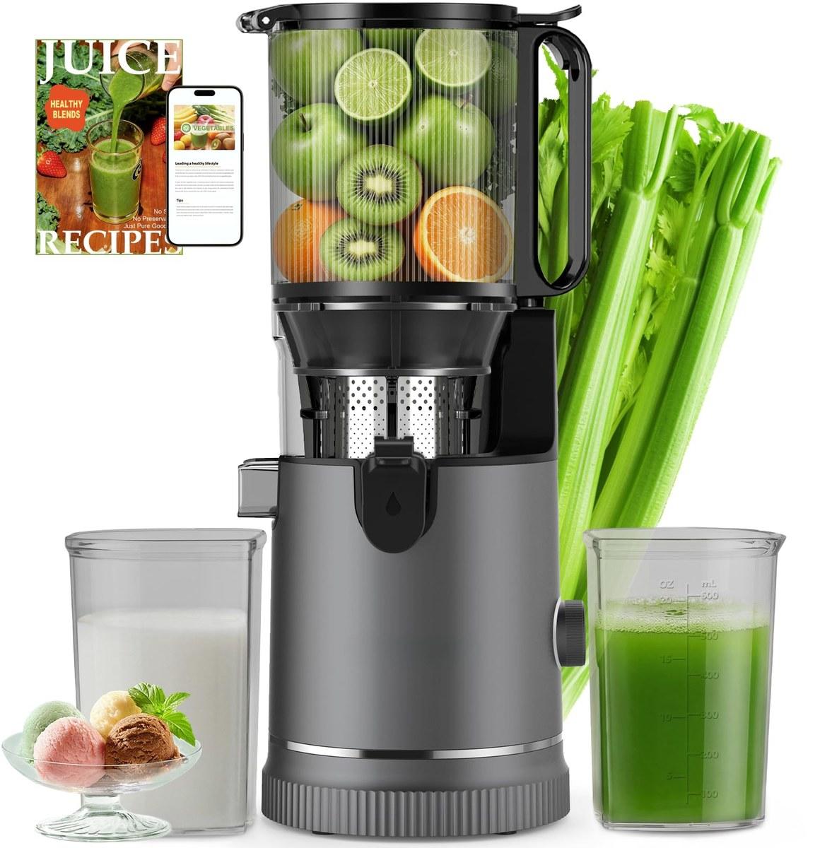 Sapcentrifuge Slow Juicer - 400 W - 152 mm Einfüllschacht - 3-in-1 - 1,8 Liter