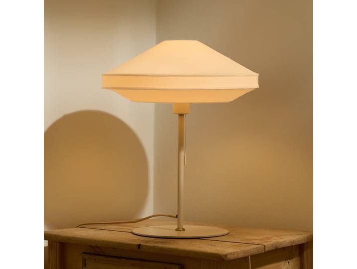PARIS SOFT Tischlampe, creme Textil Höhe 50 cm - Halo Design - Wohnzimmer - Stoff / Textil - Einflammig