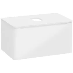 VitrA New Integra Round Waschtischunterschrank für Aufsatzwaschtisch mit 1 Weiß Hochglanz,70041 70041