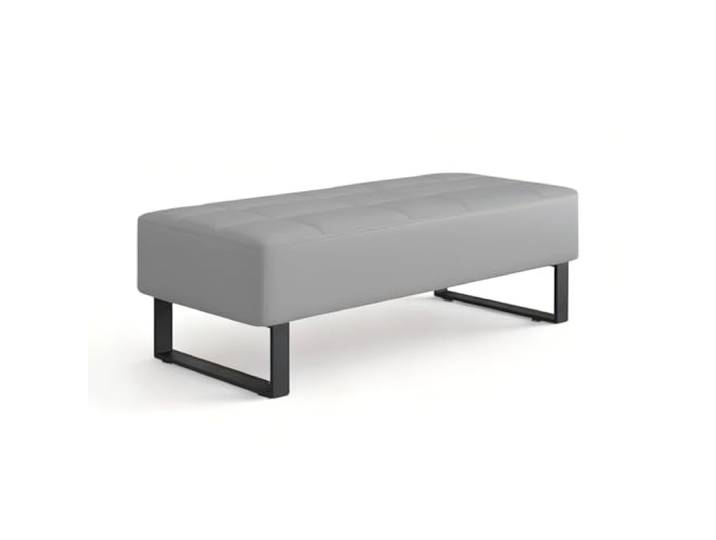Cedario Wartezimmerbank, gepolsterte Sitzbank aus Kunstleder, 120 cm Stabiles Metallgestell, pflegeleichtes Kunstleder; ideal für Empfang, Praxis, Büro, Friseursalon und Wartebereich