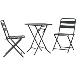 vidaXL, Gartentisch + Balkontisch, Malinia (2x Stuhl + quadratischer Tisch) (50 x 50 x 72 cm)