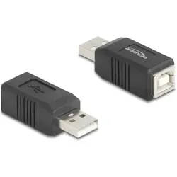 DeLOCK 67202 Kabeladapter USB Type-A USB Type-B Schwarz