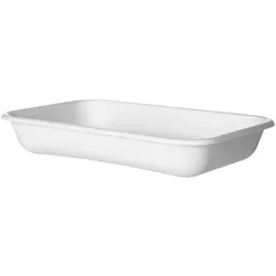 MONOUSO - Ökologische Verpackung Weiß 710ml 21,5x14,0x4,0 cm (50 Stück)