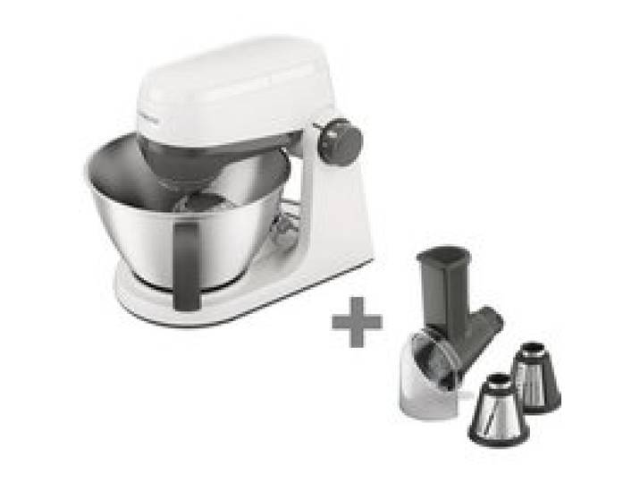 Lot Kenwood : Robot pâtissier KHC30.000WH Multitasker + Râpe-éminceur KAP70A.000GY
