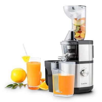 Klarstein Fruitberry Entsafter Slow Juicer 400 Watt 60 U/min Ø 7,5 cm BPA-frei Silber