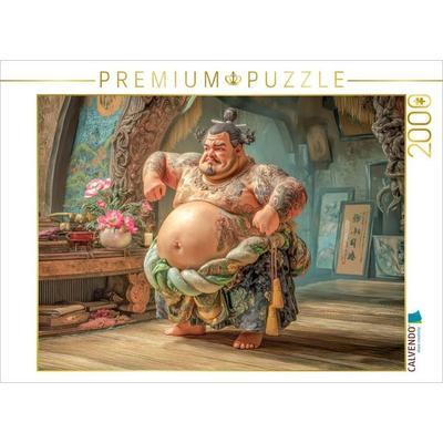 CALVENDO Puzzle Sumoringer Karikaturen | 2000 Teile Lege-Größe 90x67cm Foto-Puzzle für glückliche Stunden