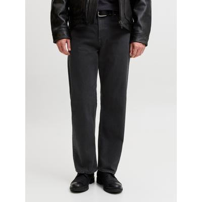 Straight-Jeans JACK & JONES "JJITED JJCLASSIC AM 469 SN", Herren, Gr. 29, Länge 30, grau (schwarz denim), Denim/Jeans, Obermaterial: 100% Baumwolle, clean, straight fit lang, Jeans Straight-Jeans, Baumwolle, straight fit