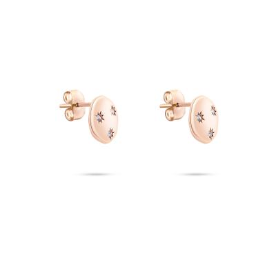 Paar Ohrstecker TAMARIS "Schmuck Geschenk Ohrstecker mit funkelnden Steinchen Little Twinkle", roségoldfarben, kristallweiß, kristallweiß, Ohrringe, Damen, 10,5mm, Edelstahl, mit Zirkonia (synth.)