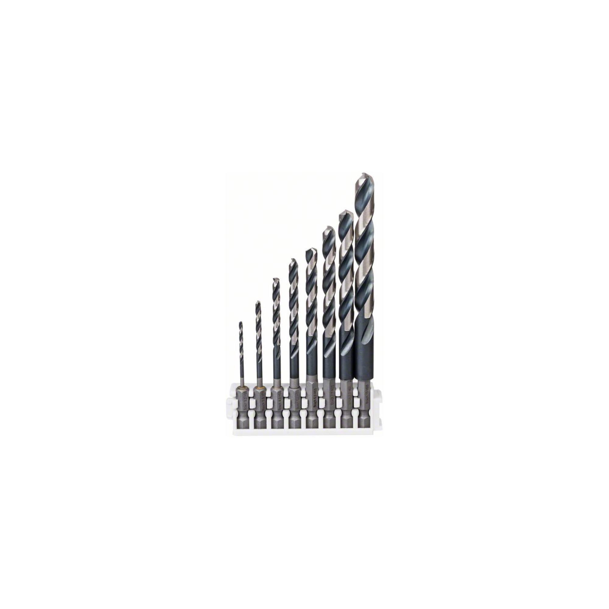 Bosch Professional HSS Spiralbohrer-Set Impact Control mit Sechskantschaft 8-teilig 2 - 10 mm | für Metall, Holz oder Kunststoffe | mit verstärktem Kerndurchmesser und Schlagfestigkeit | 2608577139)