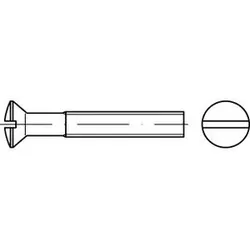 ISO 2010 - Edelstahl A2 - M 4x10 - Linsensenkschrauben mit Schlitz