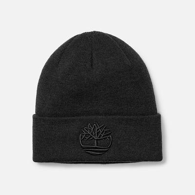 Beanie TIMBERLAND "3D Embroidery Beanie", Herren, schwarz, Feinstrick, Kunstfaser, unifarben, Mützen Beanie, für Erwachsene, mit Stickerei, unifarbene Optik, elastisches Material