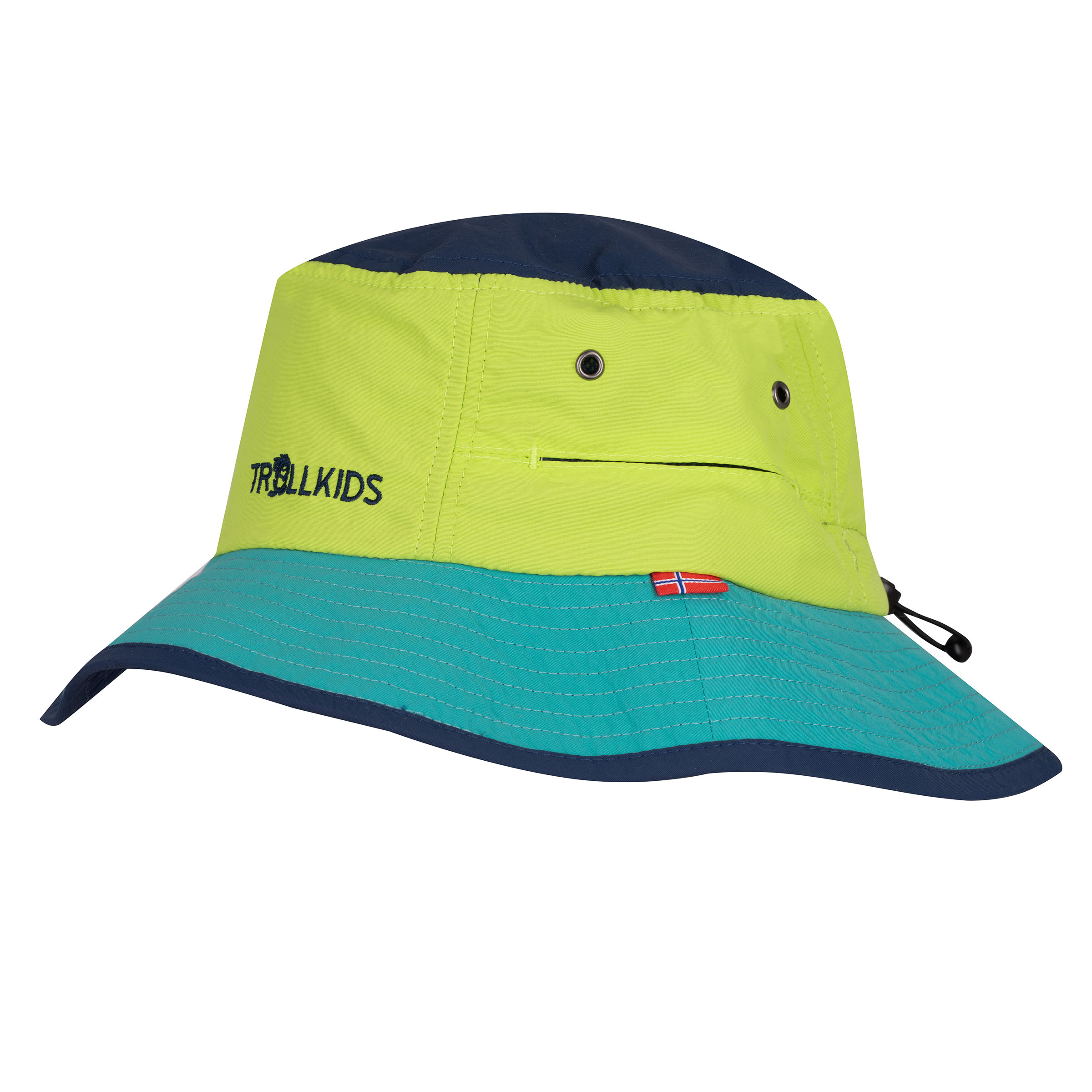 Trollkids Trollfjord Hut Kinder Hüte tuerkis Größe 48 Trekking Atmungsaktiv