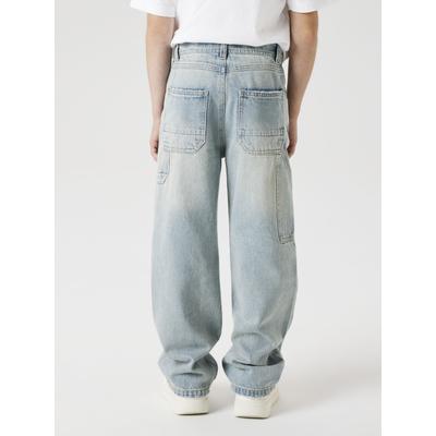 5-Pocket-Jeans NAME IT "NKMRYAN für Jungen mit geradem Bein und 5-Pocket-Style", Jungen, Gr. 146, N-Gr, blau (vintage light blau denim), Denim/Jeans, Obermaterial: 100% Baumwolle, leichte Abriebeffekte, straight fit knöchellang, Jeans...