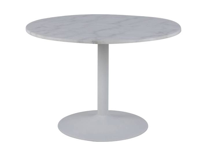 Esstisch Tarifa Marmor, Stahl weiss B 110 T 110 cm
