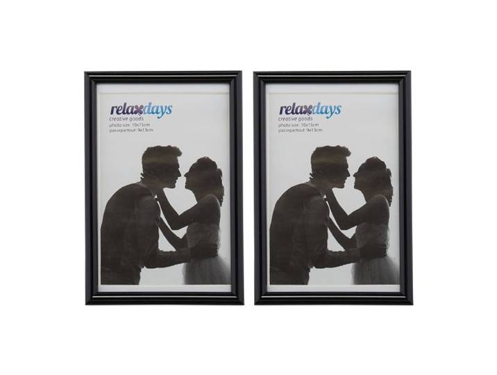 Relaxdays 10 x Bilderrahmen 10 x 15 cm schwarz