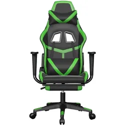 vidaXL Raranica (Mit Fussablage), Gaming Stuhl, Schwarz