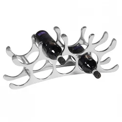 WEINREGAL Metall Modern Stil für 9 Flaschen handgefertigt stabil