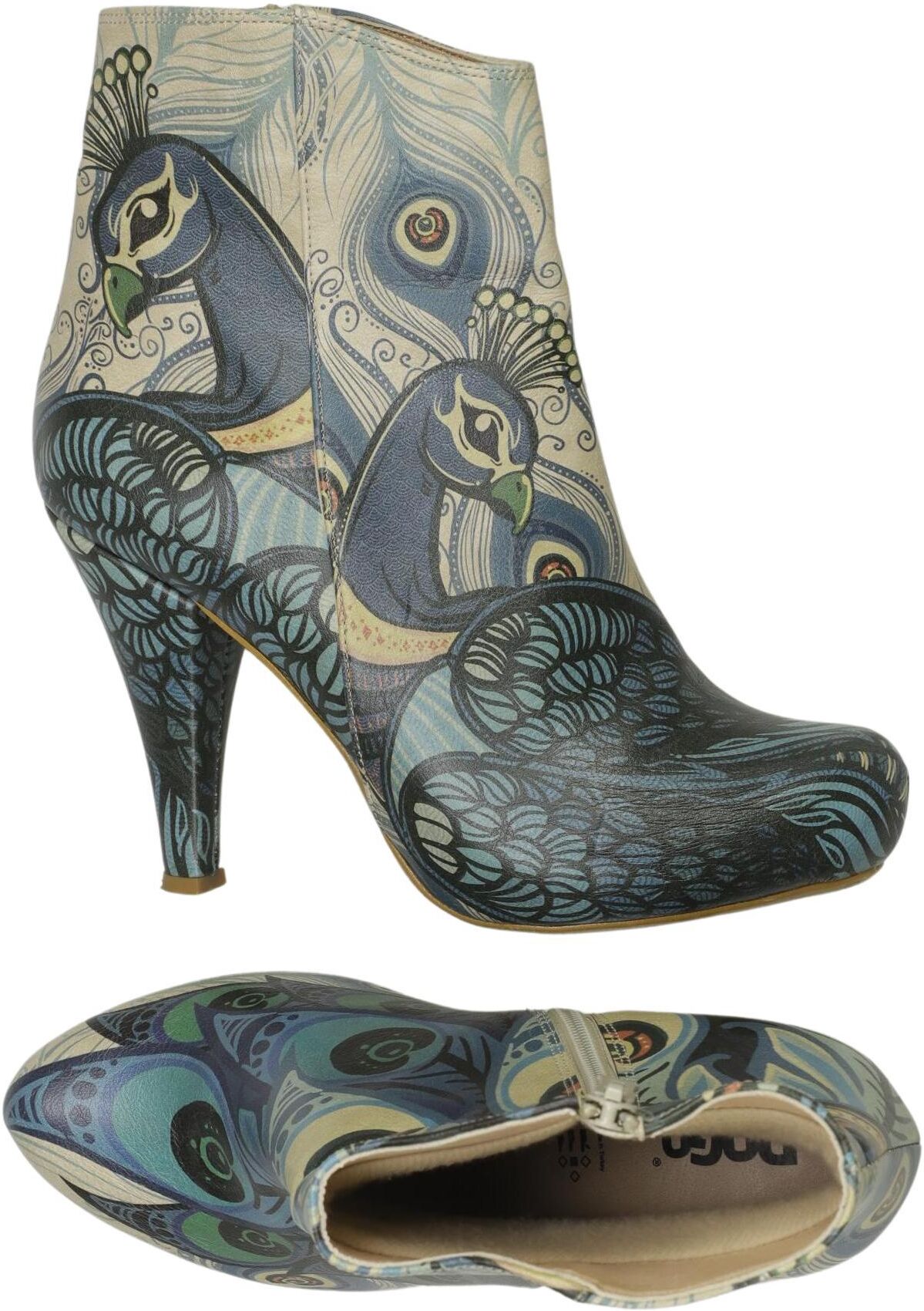 Dogo Damen Stiefelette, Mehrfarbig, Gr. EU 38, Kunstleder - Second Hand